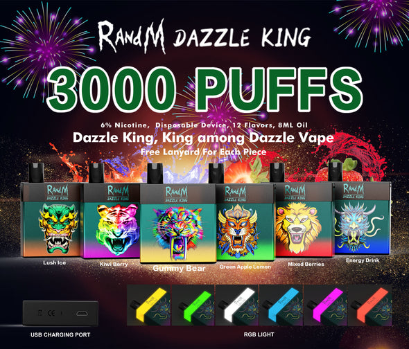 New Arrival Randm Dazzle King 3000 Puffs Disposable Electronic Cigarette