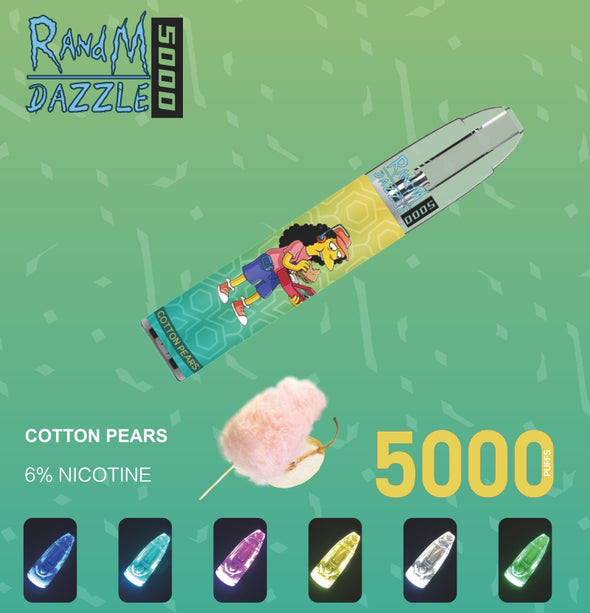 Randm Dazzle Light Glowing Disposable Vape Pen Pod Wholesale 5000 Puffs Cigarette