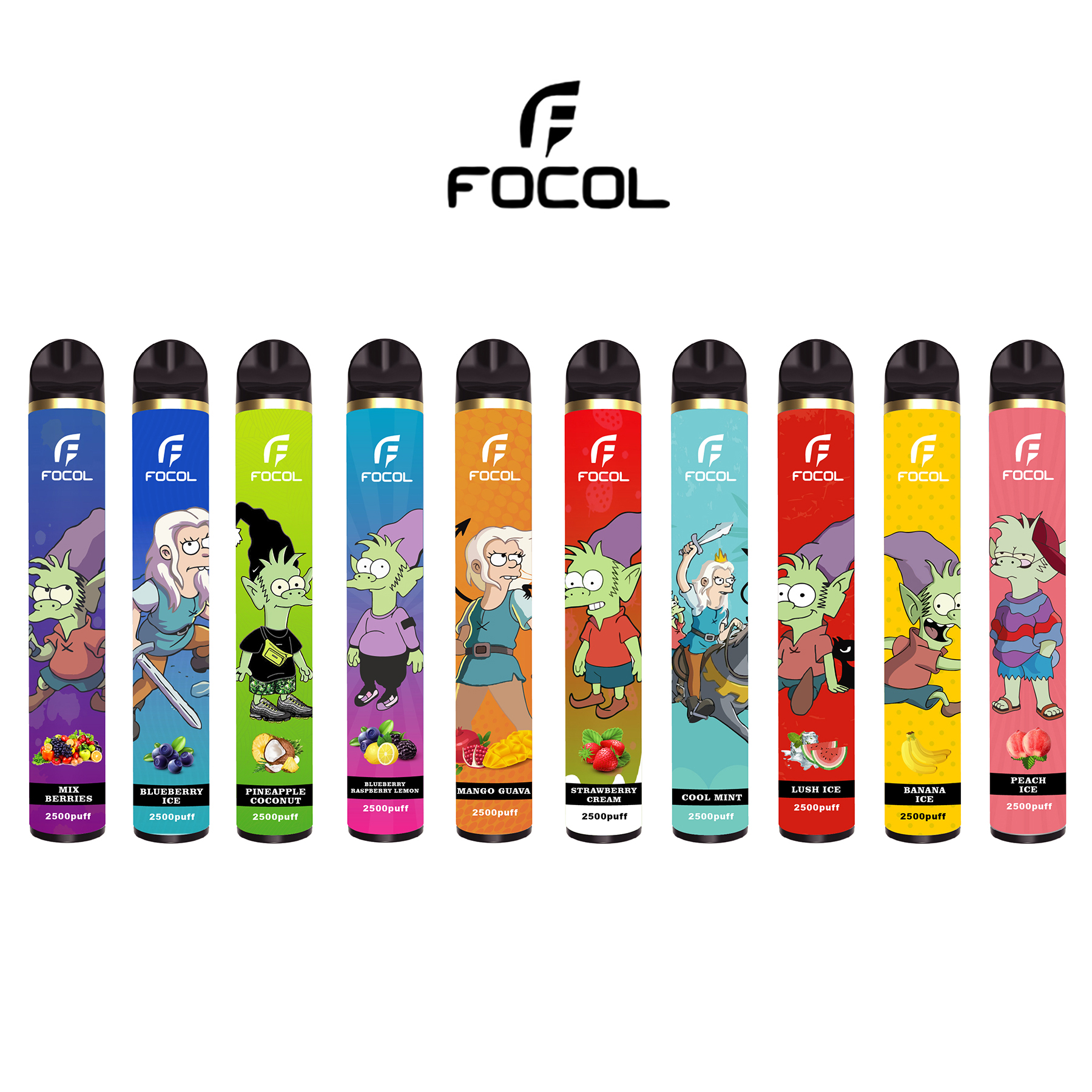 2500 Puff Rechargeable Nicotine 0/2/3/5% Disposable Canada