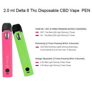 2ml D10 THC Disposable Vape Pen wih Preheating Function