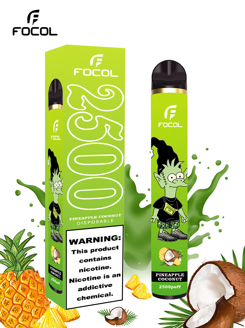  Fruit Taste 2500 Puffs Disposable E Cigarette 9.0ml Custom Vape